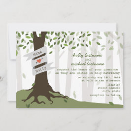 Invitación a la boda de bosque/bosque
