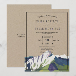 Invitación a la boda de bosques de bosques de mont
