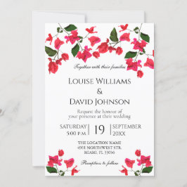 Invitación a la boda de Bougainvillea en el Medite