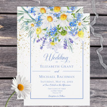 Invitación a la boda de Bouquet Daisy & Field Flow