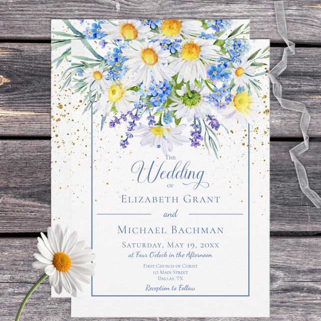 Invitación a la boda de Bouquet Daisy & Field Flow (Subido por el creador)