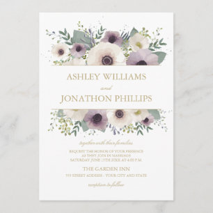 Invitación a la boda de Bouquet de Anemone