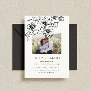 Invitación a la boda de Bouquet de Anemone