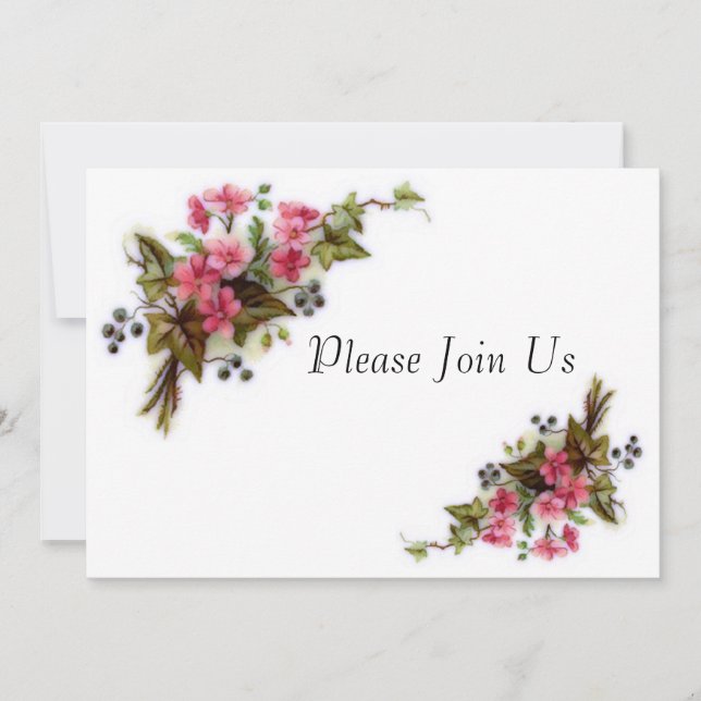 Invitación a la boda de Bouquet Floral (Anverso)