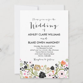 Invitación a la boda de Bouquet Floral en bonito