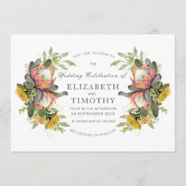 Invitación a la boda de Bouquet King Protea