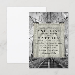 Invitación a la boda de Brooklyn City Skyline de N