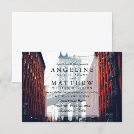 Invitación a la boda de Brooklyn City Skyline de N