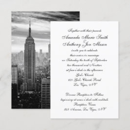 Invitación a la boda de Brooklyn City Skyline en N
