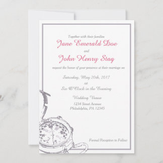 Invitación a la boda de brújula de viajes grises