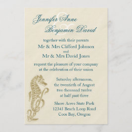 Invitación a la boda de caballitos de mar
