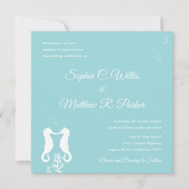 Invitación a la boda de caballitos de mar | Aqua