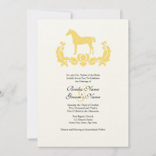 Invitación a la Boda de Caballo de Damasco Amarill