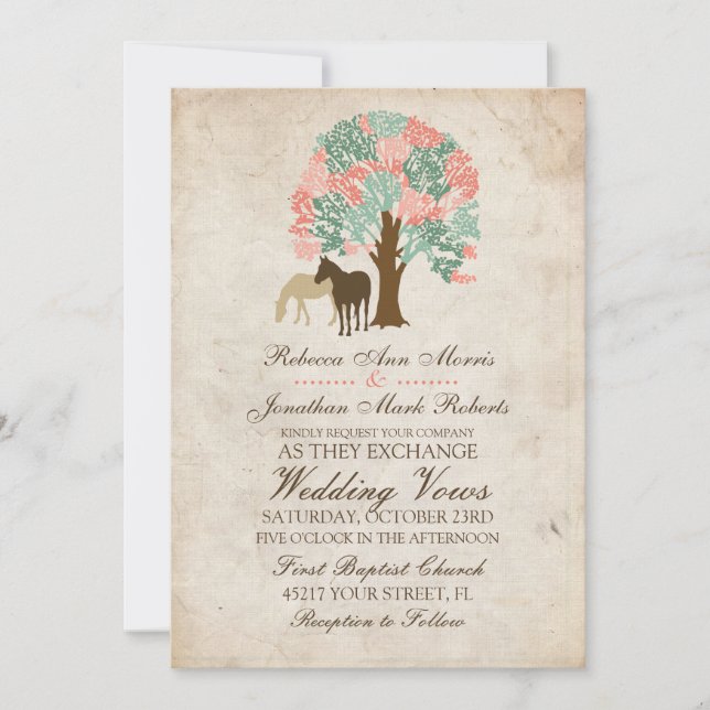 Invitación a la boda de caballos de la Casa de la  (Anverso)