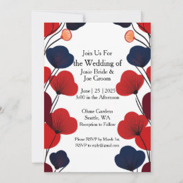 Invitación a la boda de cachorros rojos negros est