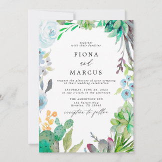 Invitación a la boda de Cactus
