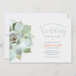 Invitación a la boda de Cactus en el patio trasero