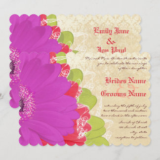 Invitación a la boda de Cal Brillante Lime Morple 