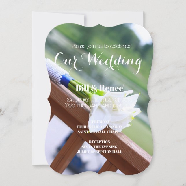 Invitación a la boda de Cala Lily (Anverso)