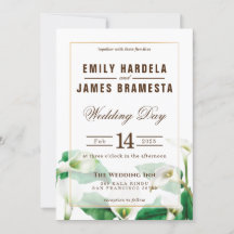 Invitación a la boda de Cala Lily