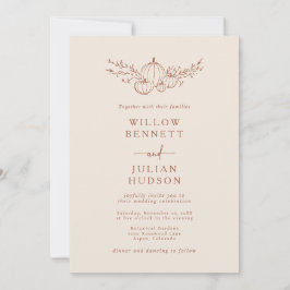 Invitación a la boda de calabaza