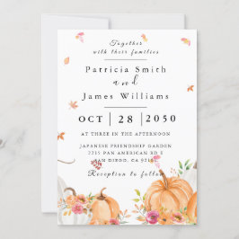 Invitación a la boda de calabaza