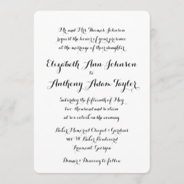 Invitación a la boda de caligrafía a mano