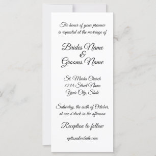 Invitación a la boda de caligrafía delgada