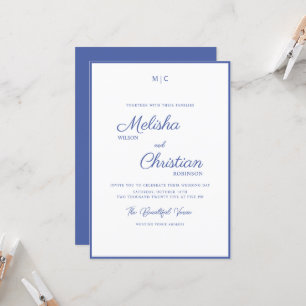 Invitación a la boda de caligrafía moderna minimal