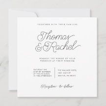 Invitación a la boda de caligrafía moderna y simpl