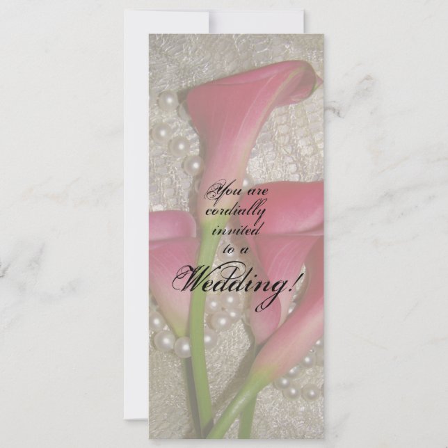 Invitación a la boda de Calla Lilies (Anverso)