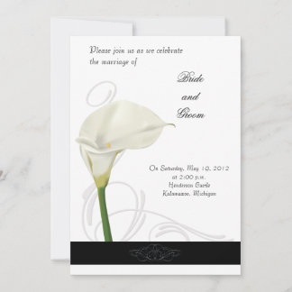 Invitación a la boda de Calla Lily