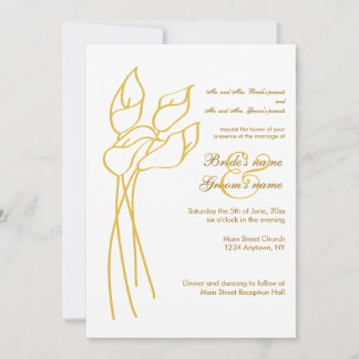 Invitación a la boda de Calla Lily