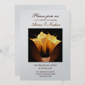 Invitación a la boda de Calla lily