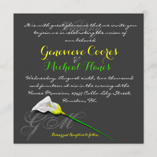 Invitación A La Boda De Calla Lily (Vers.3)