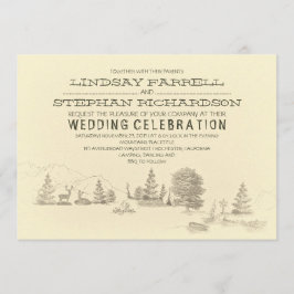 Invitación a la boda de camping en Ilustracion de