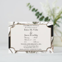 Invitación a la boda de camuflaje en invierno