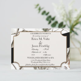 Invitación a la boda de camuflaje en invierno
