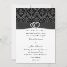 invitación a la boda de carbonato damask diamante