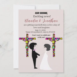 Invitación a la boda de caricatura