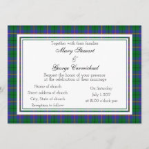 Invitación a la boda de Carmichael Scottish