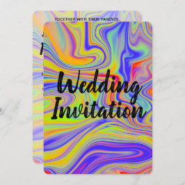 Invitación a la boda de casamiento con arcoiris