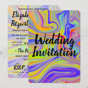 Invitación a la boda de casamiento con arcoiris