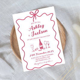 Invitación a la boda de casamiento con mano blanca