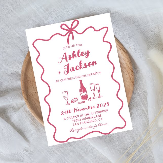 Invitación a la boda de casamiento con mano blanca (Subido por el creador)