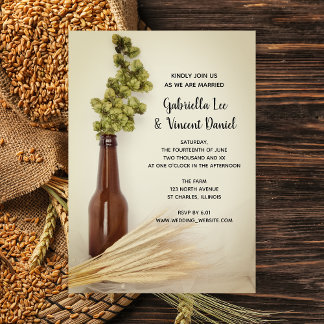Invitación a la Boda de Cervecería Seca y Trigo