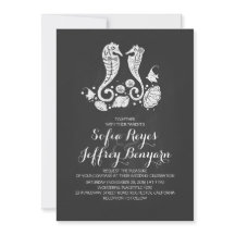 Invitación a la boda de Chalkboard Beach