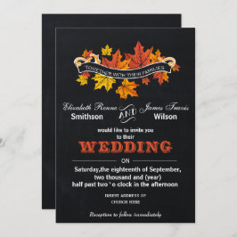 Invitación a la boda de Chalkboard Fall