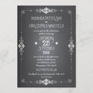 Invitación a la boda de Chalkboard Mason Jar con R