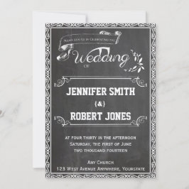 Invitación a la boda de Chalkboard Posh